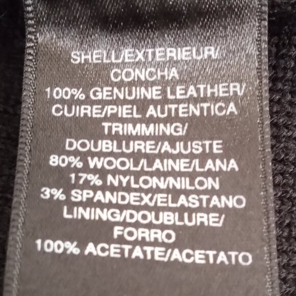 Black Leather Jacket Women's Size Large Kenneth Cole Zip Up Zipper Pockets - Picture 8 of 8